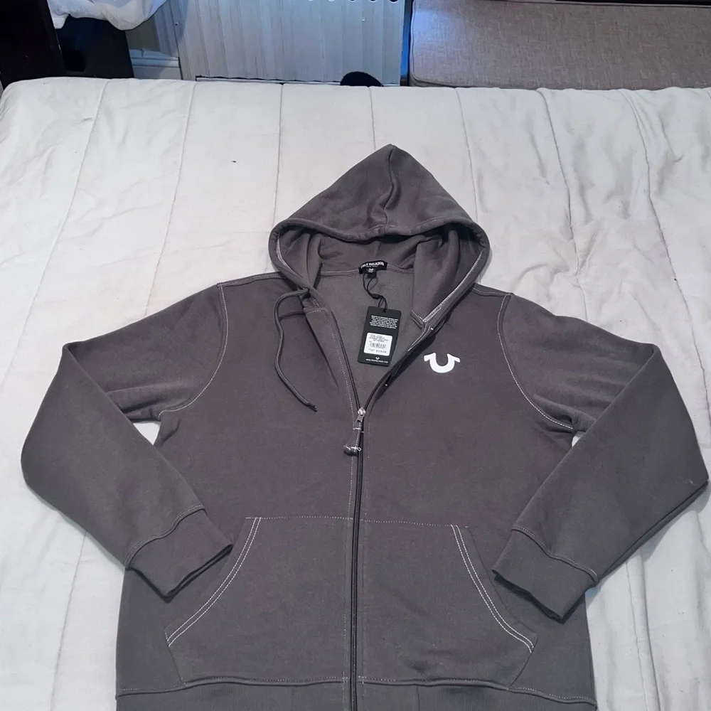 True religion Logo Seal Zip Hoodie